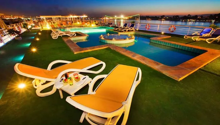 Sun deck of the Al Hambra Nile Cruise Nile cruise